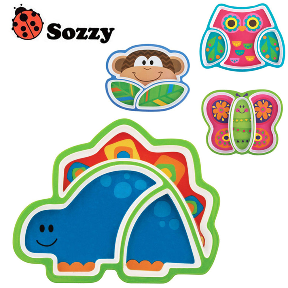 1pcs Sozzy Creative Children's Plate Cartoon Animal Service Plate