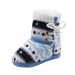 Winter Warm Baby Soft Soled Crib Shoes