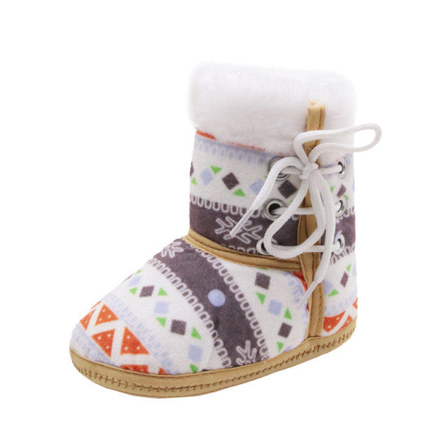 Winter Warm Baby Soft Soled Crib Shoes