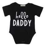 Newborn Baby Romper Letter Prints O-neck Short Sleeve