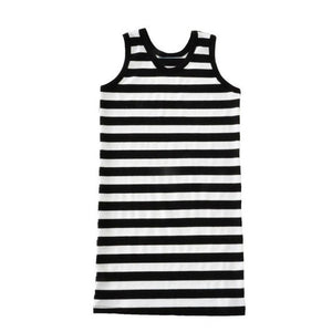 New 2018 sleeveless mother daughter Striped dress