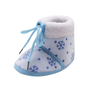 2017 Winter Baby Shoes Toddler Newborn Christmas Baby Snow Print Soft Sole Boots