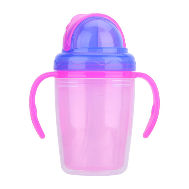 230ml Baby Kids Cup Children Straw Water Bottle