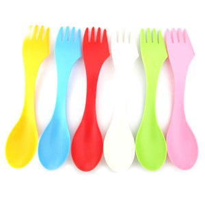 6pcs/lot 3-in-1 Spoon Fork Knife