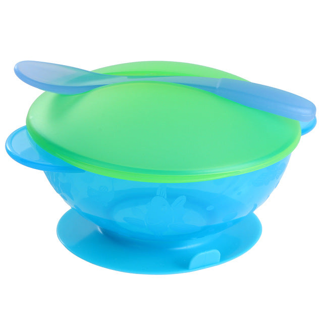 Baby Dishs Sucker Bowl Spoon Tableware