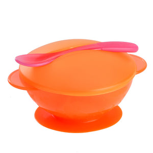 Baby Dishs Sucker Bowl Spoon Tableware