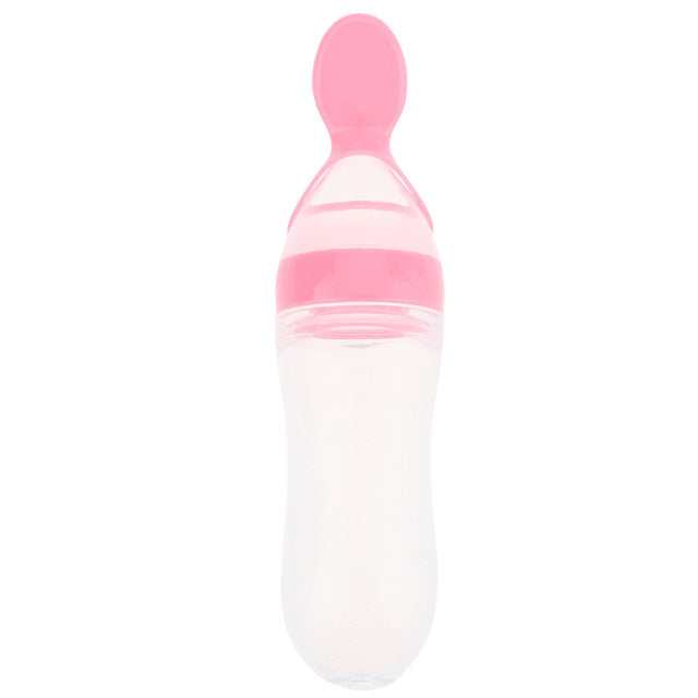 90ml Baby Feeding Bottle Spoon Silicone Feeding Bottles